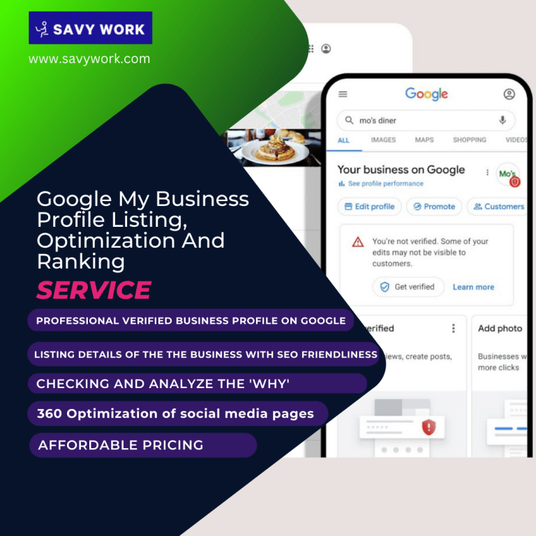 Google My Business Profile Listing, Optimization And Ranking
