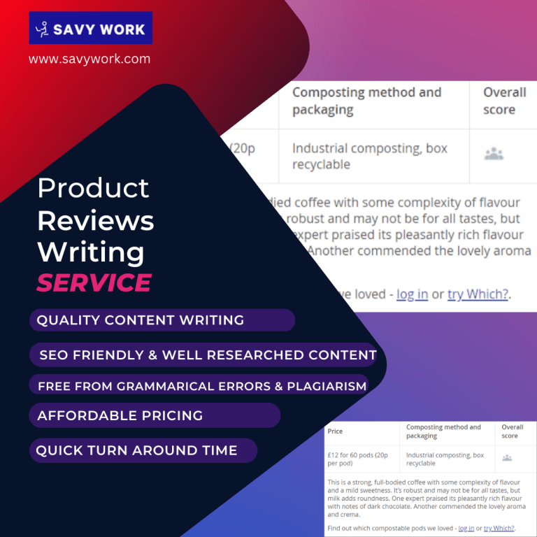 Product Reviews Writing Service