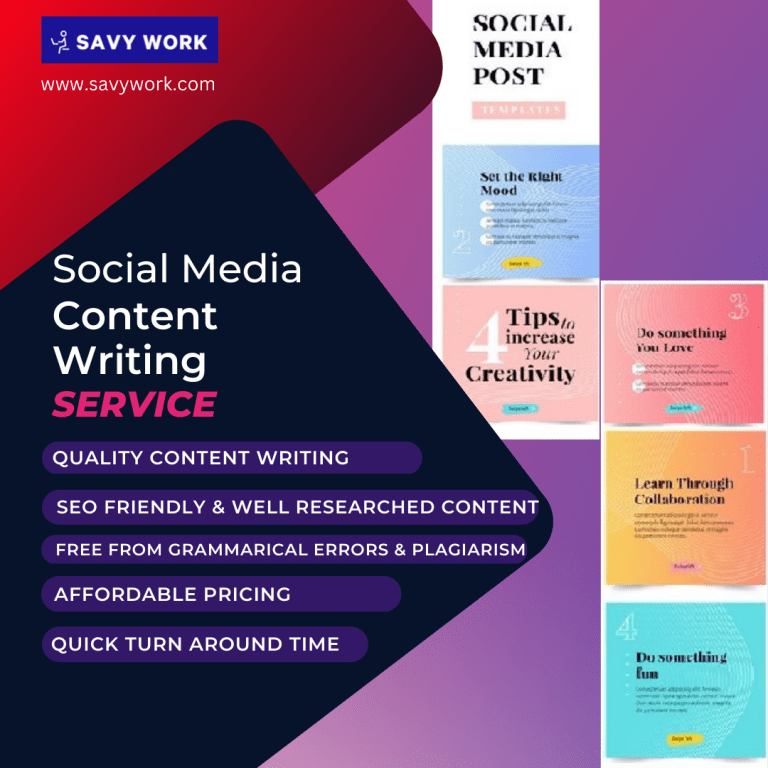 Social Media Content Writing Service